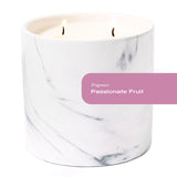 Passionate Fruit White Marble Candle 17oz