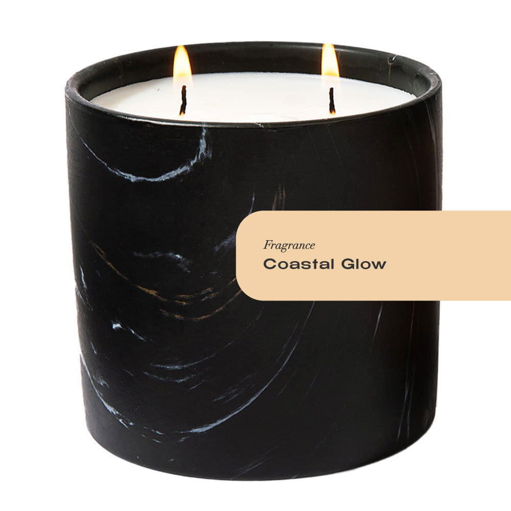 Coastal Glow Black Marquina Candle 17oz