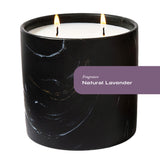 Natural Lavender Black Marquina Candle 17oz