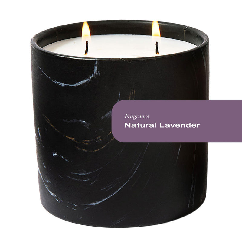 Natural Lavender Black Marquina Candle 17oz