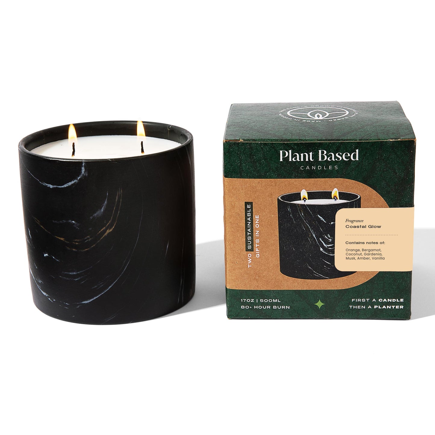 Coastal Glow Black Marquina Candle 17oz