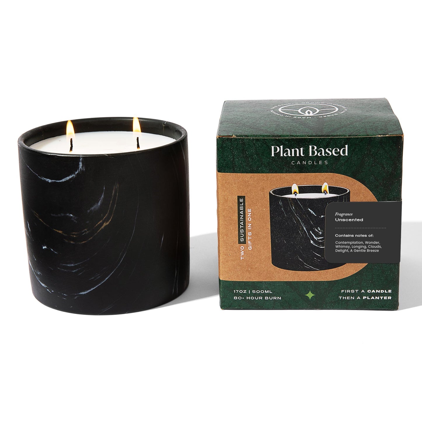 Unscented Black Marquina Candle 17oz