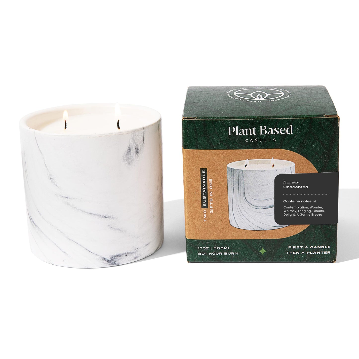 Unscented White Marble Candle 17oz