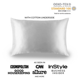 Natural Mulberry Silk Pillowcase with Cotton Underside (19 Momme)