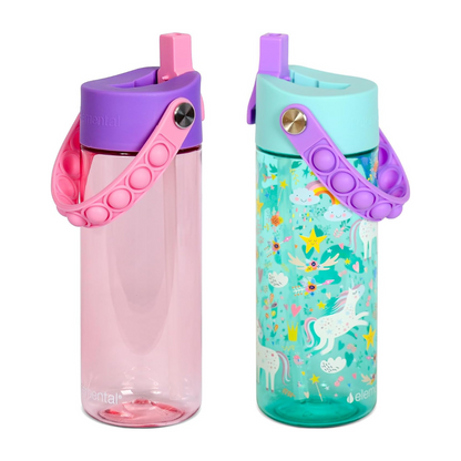 Elemental Splash 18oz Pop Bottle 2 Pack - Unicorn and Rose