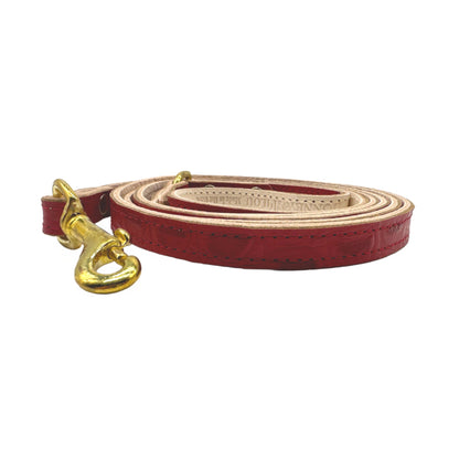 Croc Leather Dog Leashes