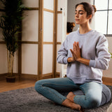 Cheer Collection Premium 16" Buckwheat Yoga and Meditation Floor Cushion with Removable Cover (Gray)