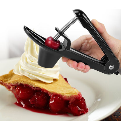 Cheer Collection Cherry and Olive Pitter – Effortless, One-Handed Pitting Tool for Cherries, Olives, and More