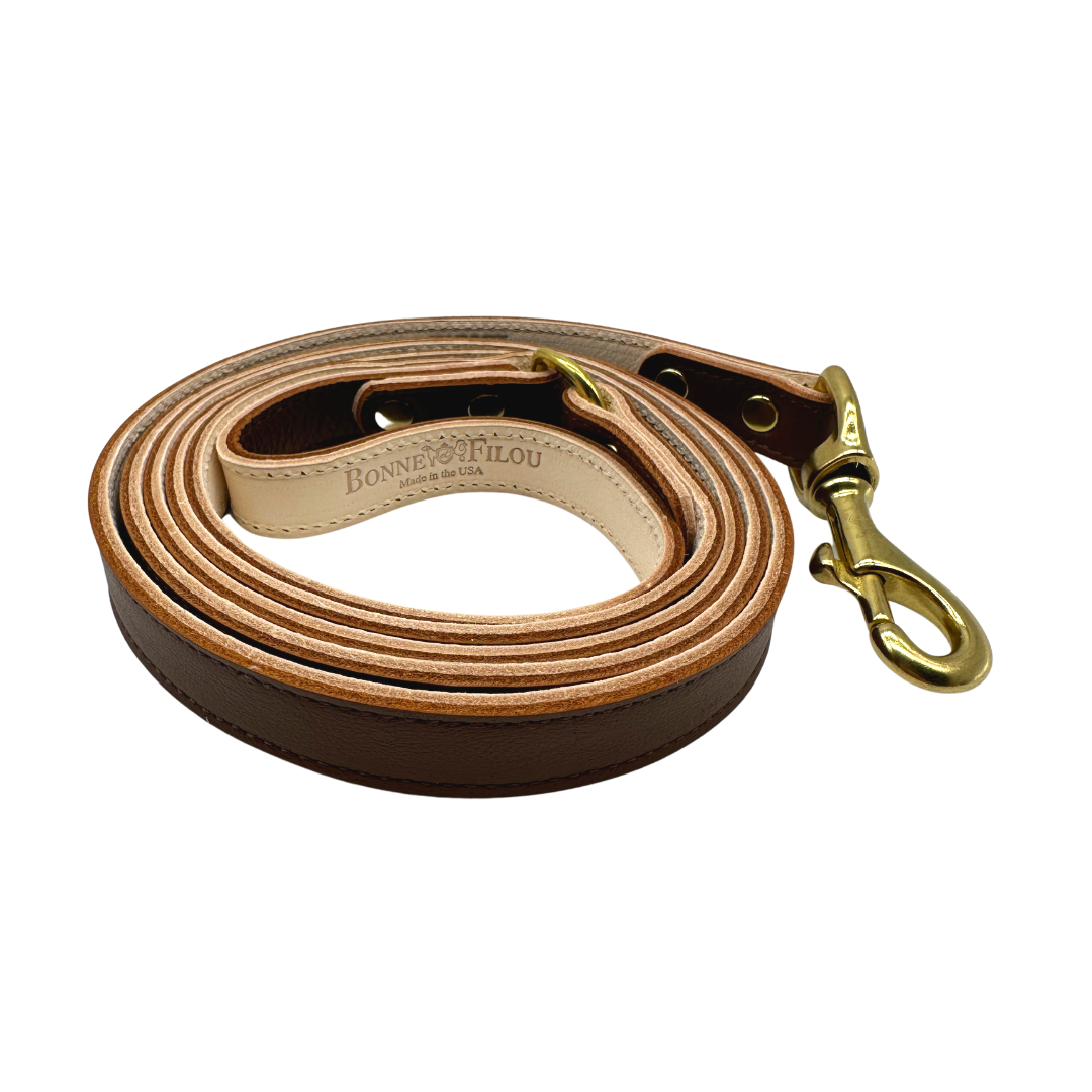 Plain Leather Dog Leashes