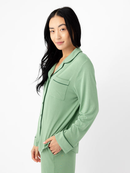 Women's Bamboo Stretch-Knit Long Sleeve Pajama Set