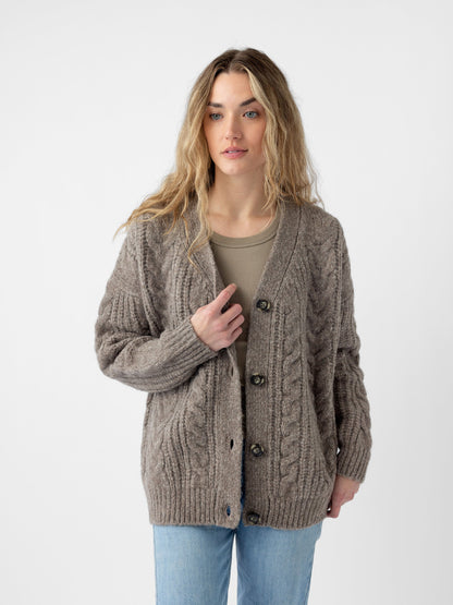 Oversized Cable Knit Cardigan