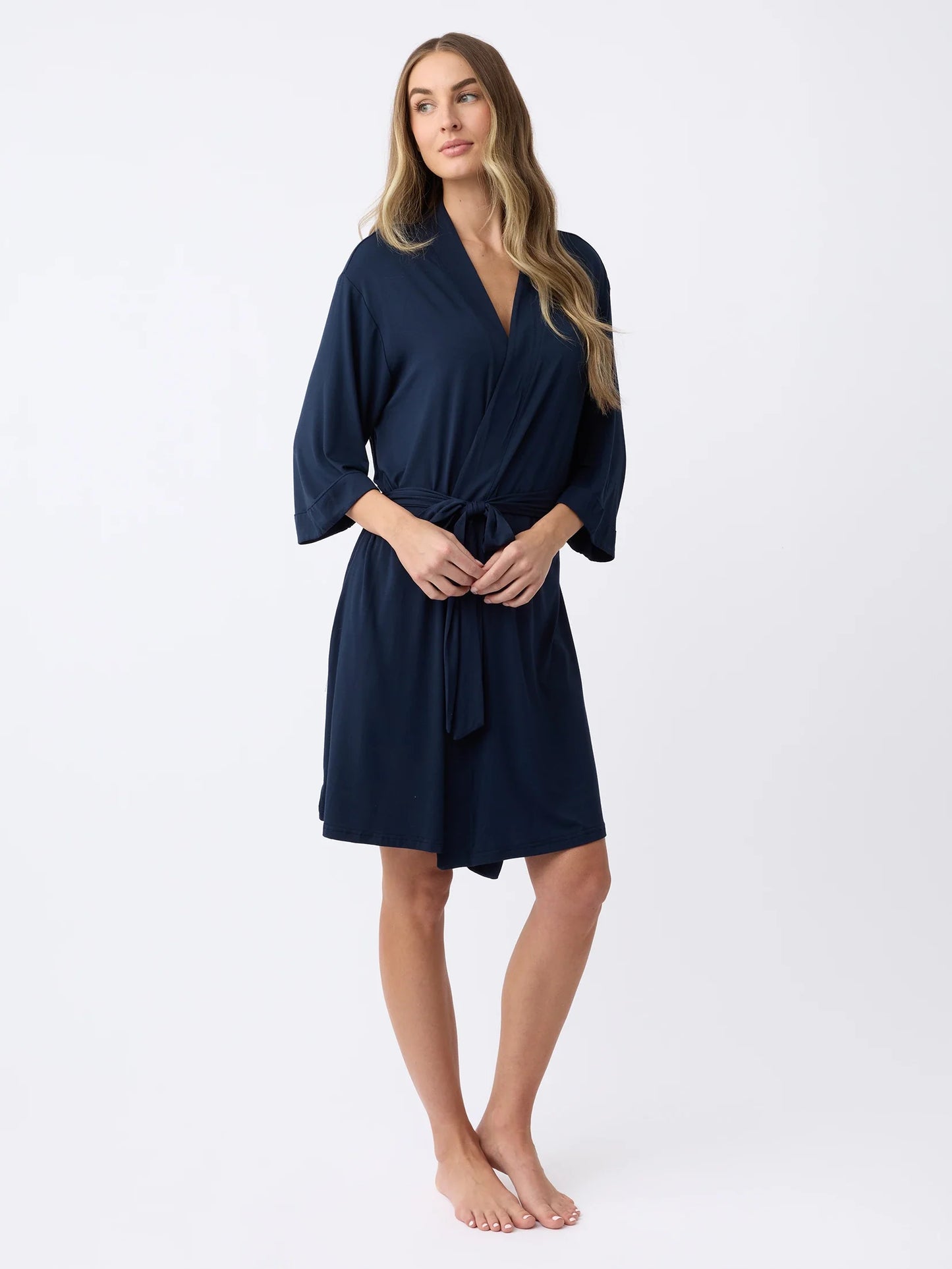 Women's Stretch-Knit Bamboo Kimono Robe