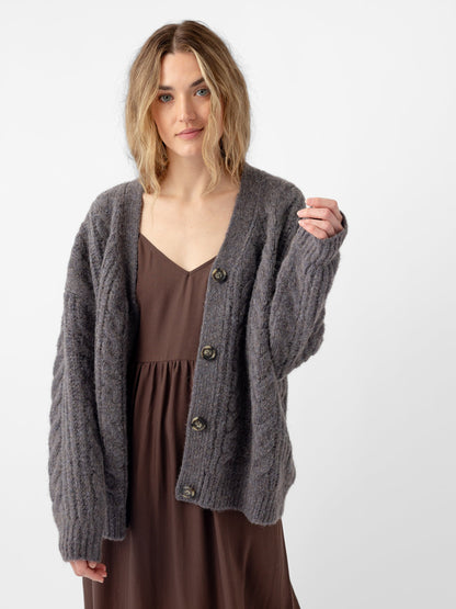 Oversized Cable Knit Cardigan