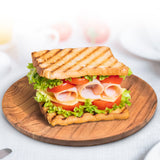 Cheer Collection Set of 4 Premium Teak Wood Dinner Plates – Rustic Elegance for Every Meal