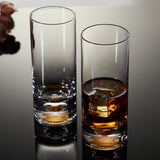 Berkware Lowball Whiskey Glasses with Unique Embedded Gold tone Flake Design