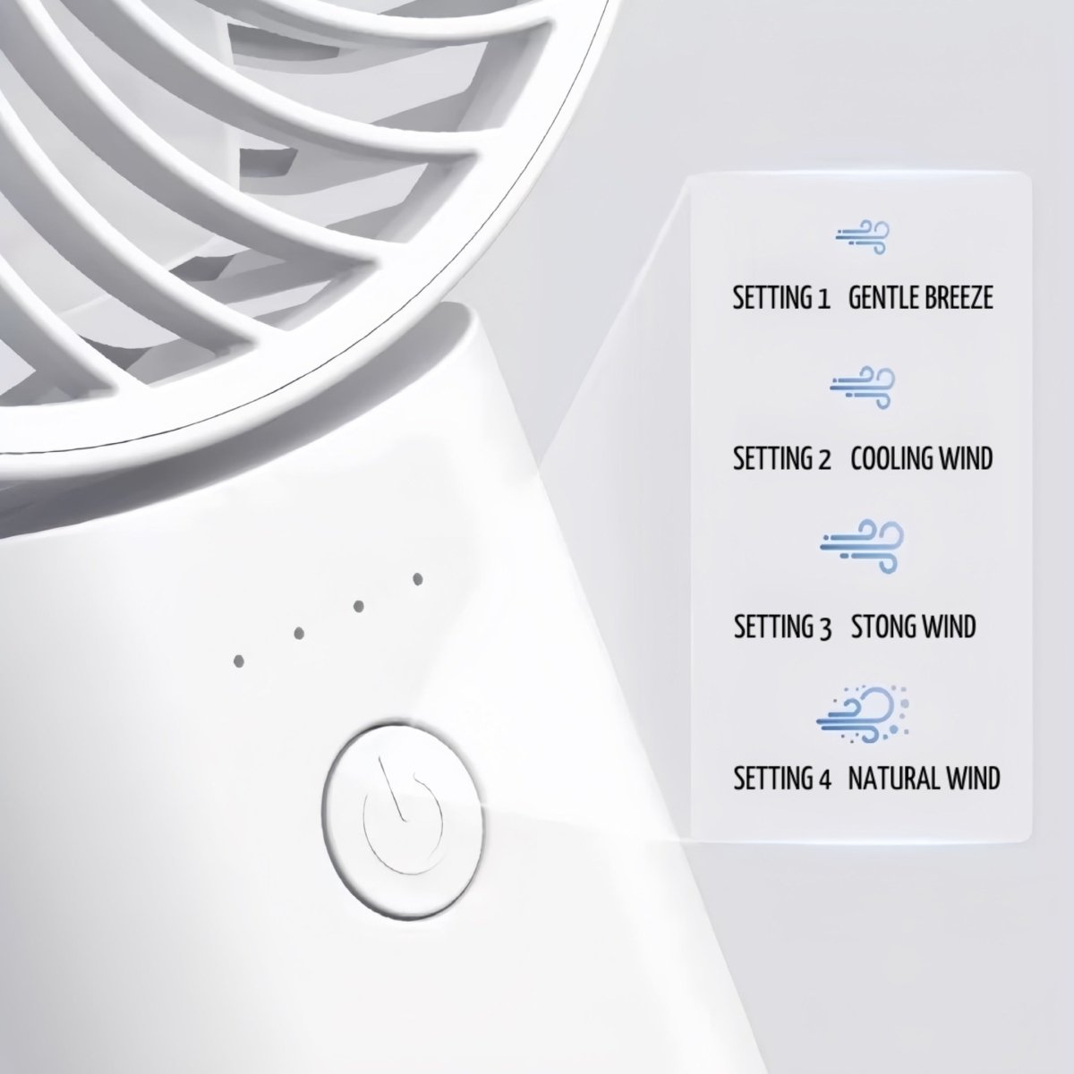 2-in-1 Portable High-speed Cooling Mini Fan with Power Bank, Foldable Table Fan