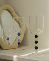 Set of 2 Pcs Gemstone Bordeaux Wine Glasses Set ( $24.9 each ) - Goblets for Red or White Wine