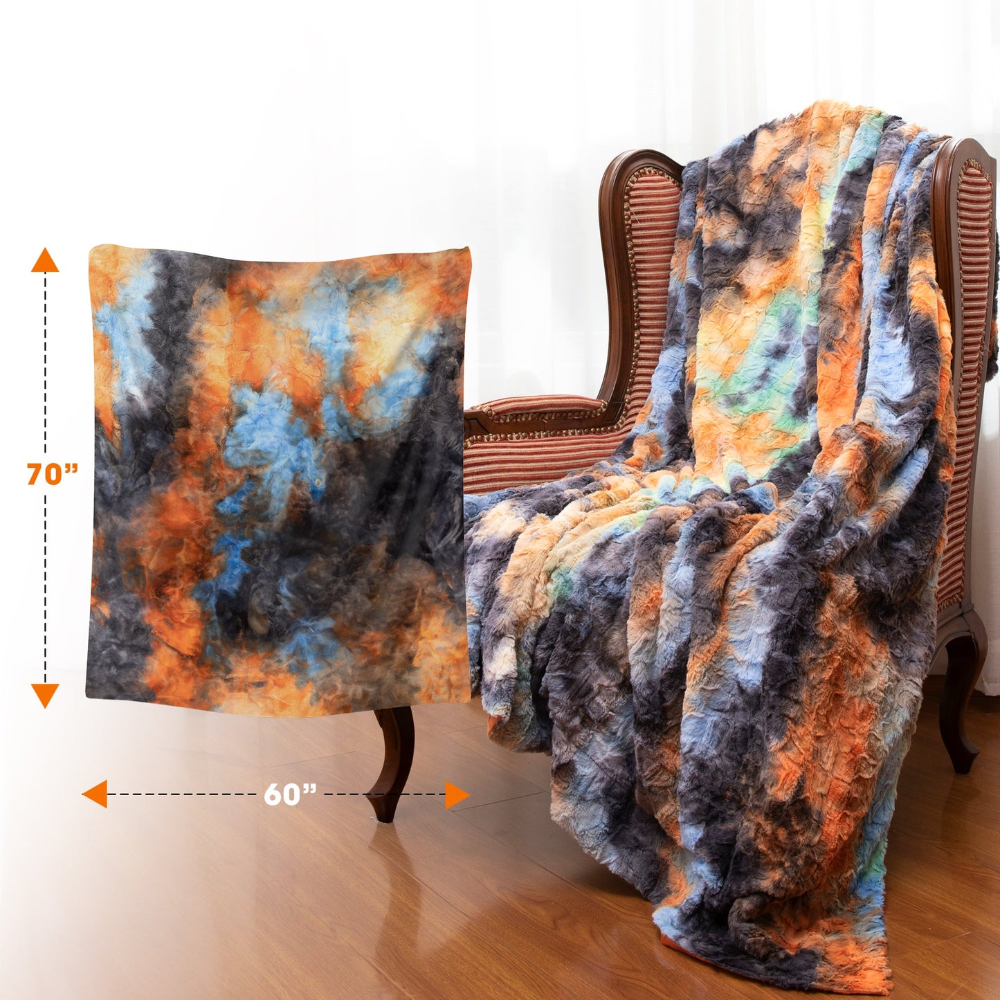 Cheer Collection Faux Fur Throw Blanket for Couch, Beds, Bedroom and Living Room