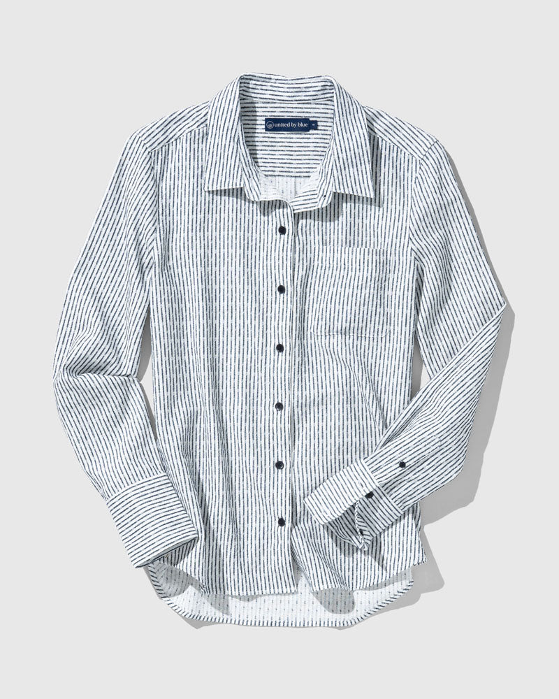 Organic Dobby Stripe Button Down by United By Blue