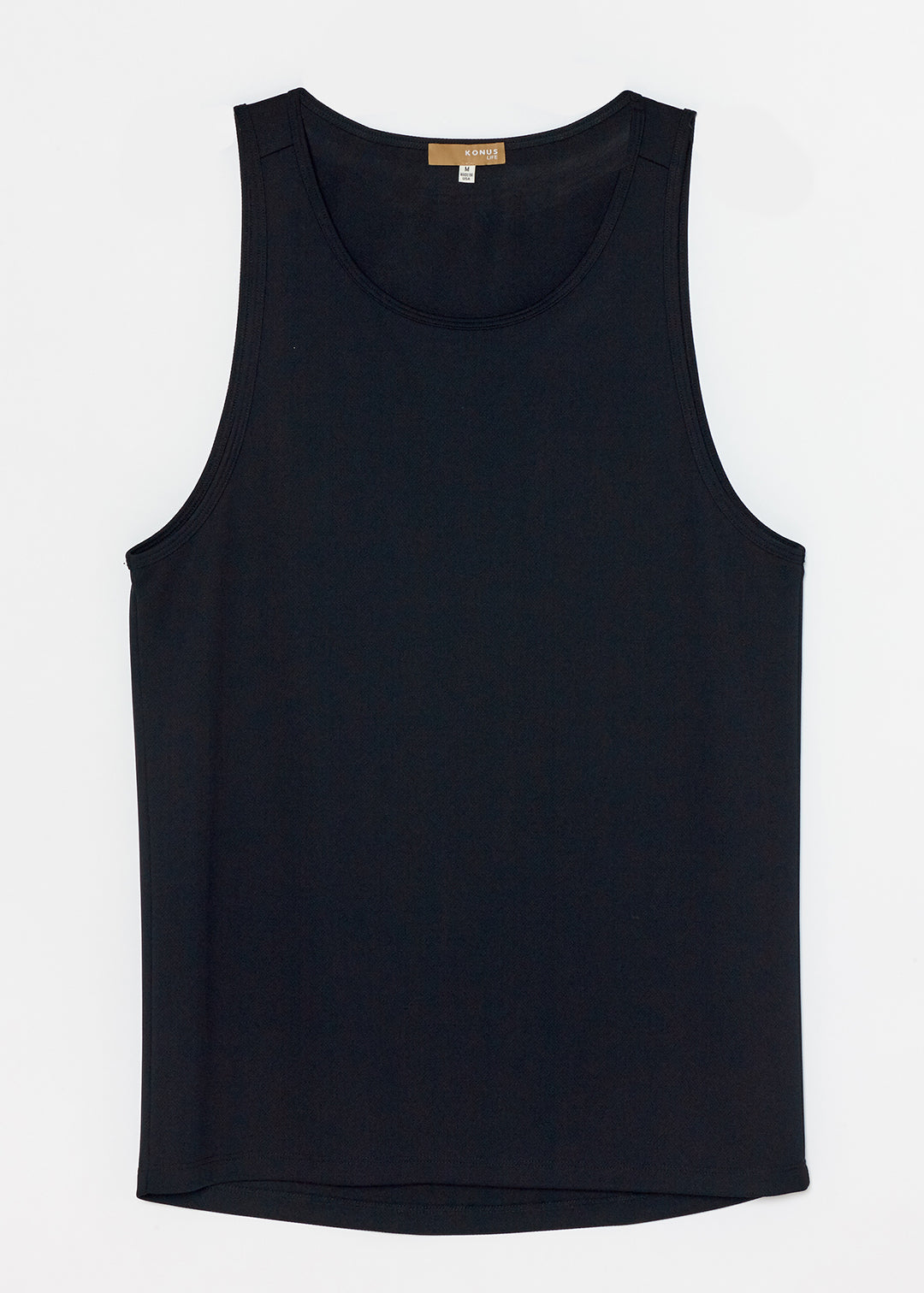 Konus Men's Eco Friendly Reolite Tech Tank Top in Black by Shop at Konus