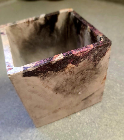 Signature Concrete Candle - XL Square Handpainted Concrete Candle