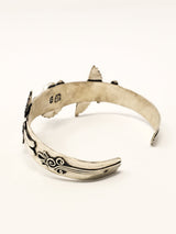 Macaw Cuetzali Peyote Silver Bracelet