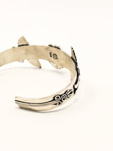 Macaw Cuetzali Peyote Silver Bracelet