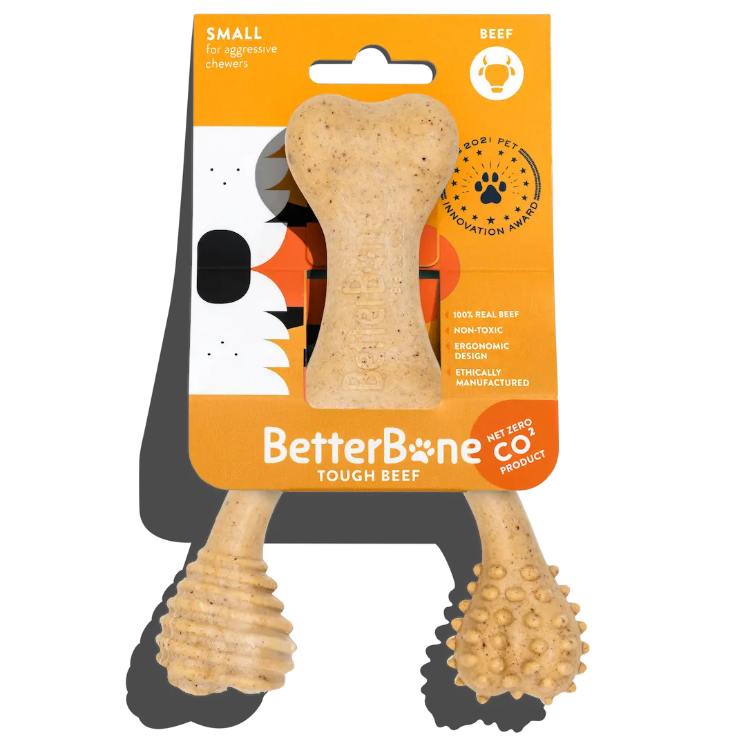 BetterBone TOUGH - Durable All-Natural, Food-Grade, No Nylon, Non-Toxic, Puppy, Dog Chews - For Aggressive Chewers. by The Better Bone Natural Dog Bone