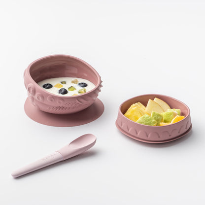 Sensory Baby Bowl - Raspberry by Miniware