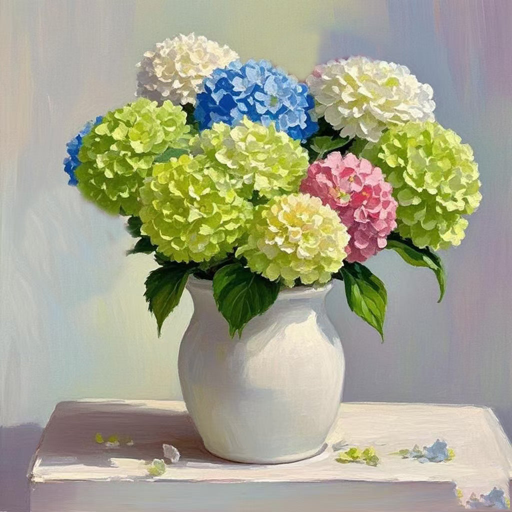 Hydrangea Candle Green