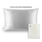 Luxury Mulberry Silk Pillowcase with Cotton Underside (25 momme)