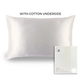 Luxury Mulberry Silk Pillowcase with Cotton Underside (25 momme)