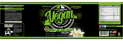 Premium Vegan Protein Powder Vanilla Bean by Green Peaks