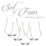 Berkware Tulip Shaped Lowball Whisky Tumbler Glasses - Set of 4