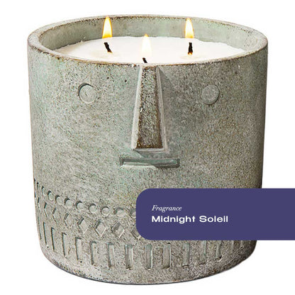 Midnight Soleil Stone Face Candle 27oz