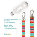 Seawoof Dog Leash Multicolor Stripe Print