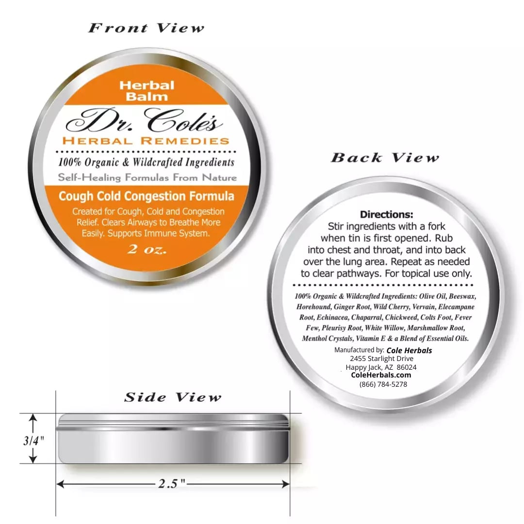 26 - Dr. Cole’s Organic Cough Cold Congestion Relief Balm