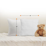 Cheer Collection Set of 2 Decorative White Square Accent Throw Pillows and Insert for Couch Sofa Bed, Includes Zippered Cover