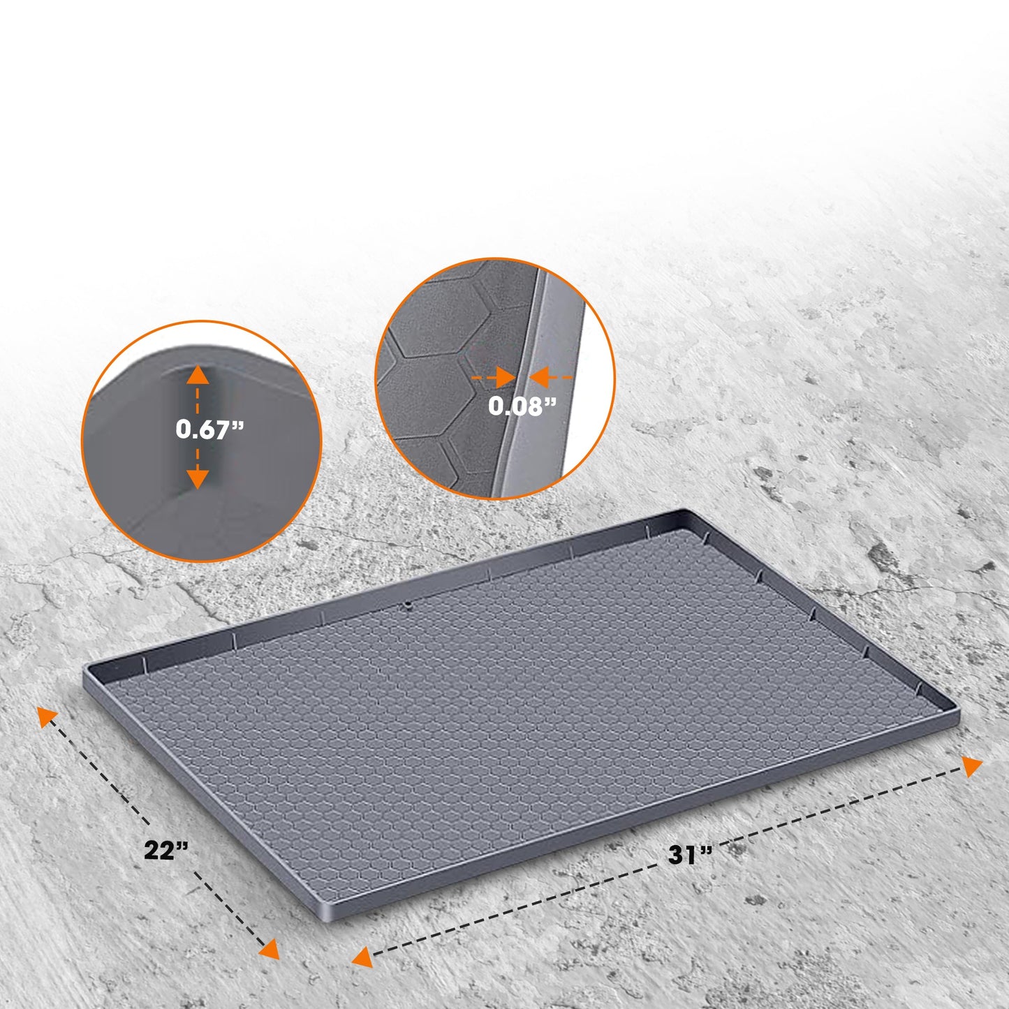 Cheer Collection Premium Silicone Undersink Mat – Waterproof, Non-Slip, Drainage Design