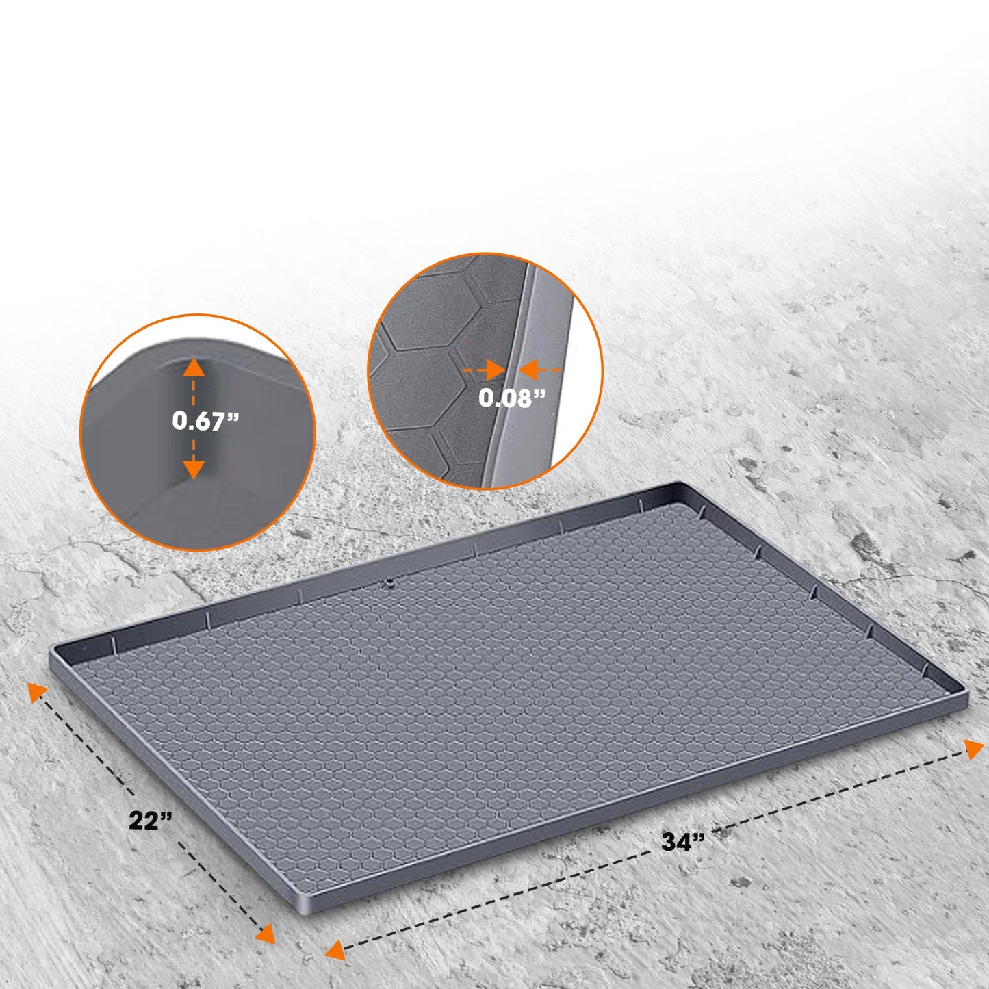 Cheer Collection Premium Silicone Undersink Mat – Waterproof, Non-Slip, Drainage Design