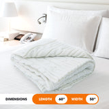 Cheer Collection Knitted Throw Blanket, Soft Cable Knit 100% Acrylic Accent Throw - Ivory, 50" x 60"