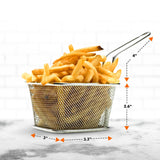 Cheer Collection Mini French Fries Baskets 4 Pack, Deep Fryer Basket, 4 Pack