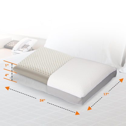 Cheer Collection Dual-Sided Standard Sleeping Pillow with Memory Foam