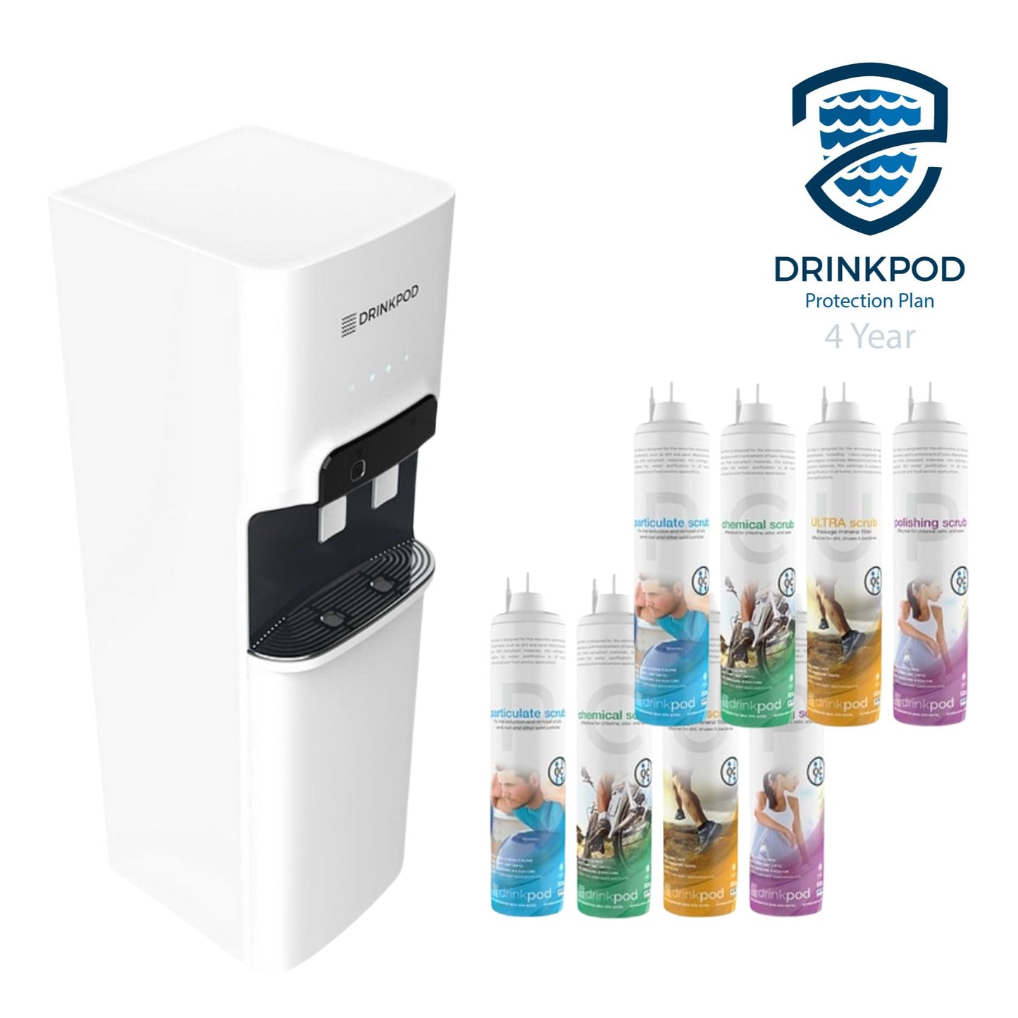 Drinkpod 5000 Pro Series - XL Large Capacity Bottleless Purification Water Cooler by Drinkpod