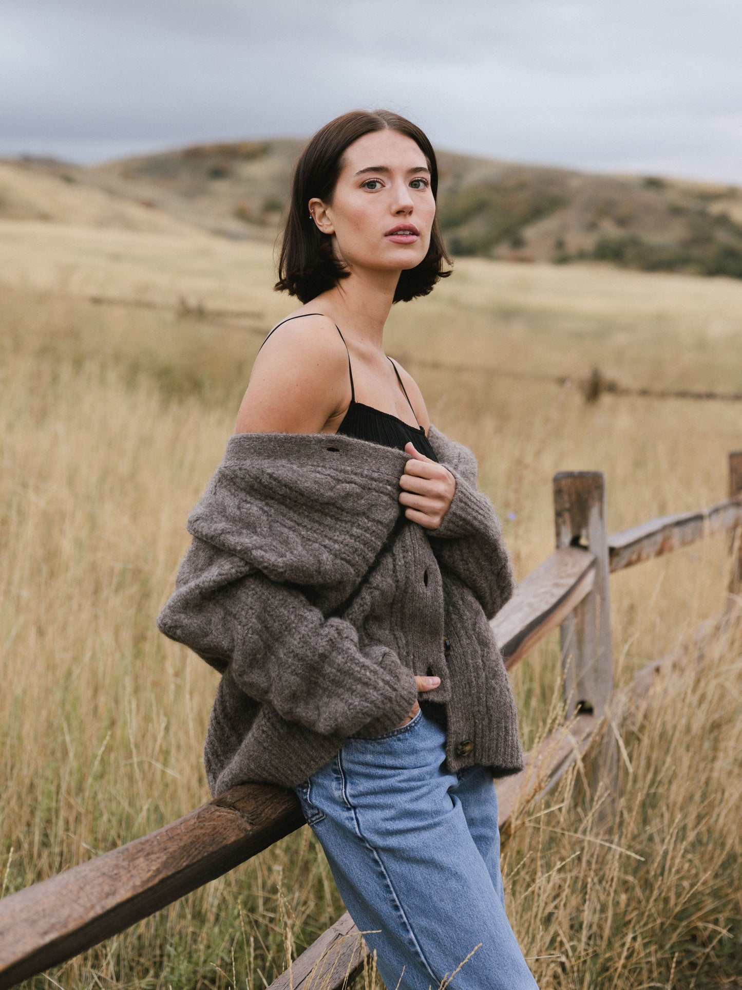 Oversized Cable Knit Cardigan