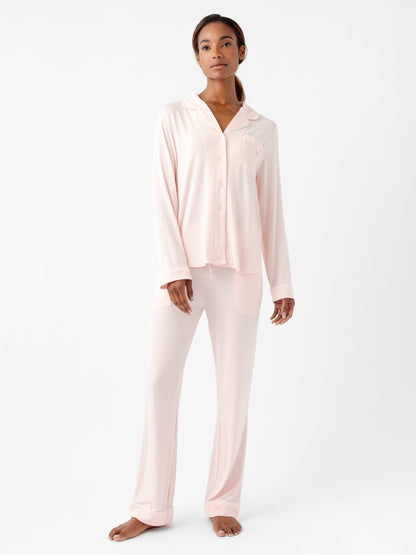 Women's Bamboo Stretch-Knit Long Sleeve Pajama Set