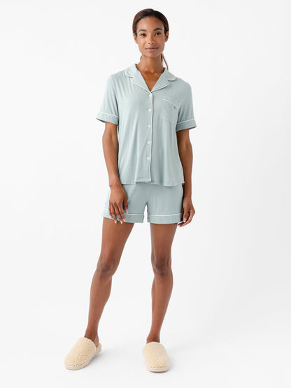 Women's Stretch-Knit Short Sleeve Bamboo Pajama Set