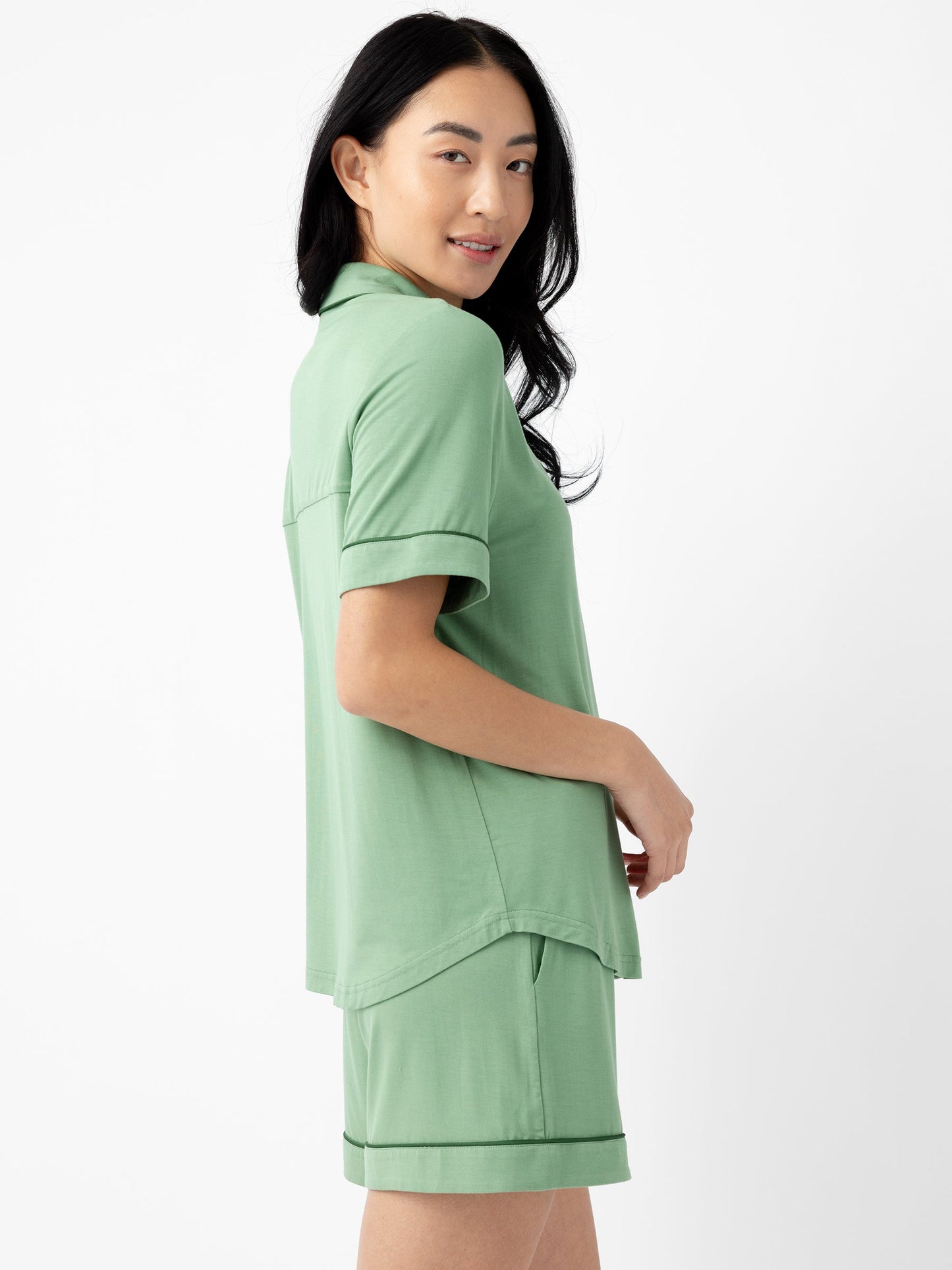 Women's Stretch-Knit Short Sleeve Bamboo Pajama Set