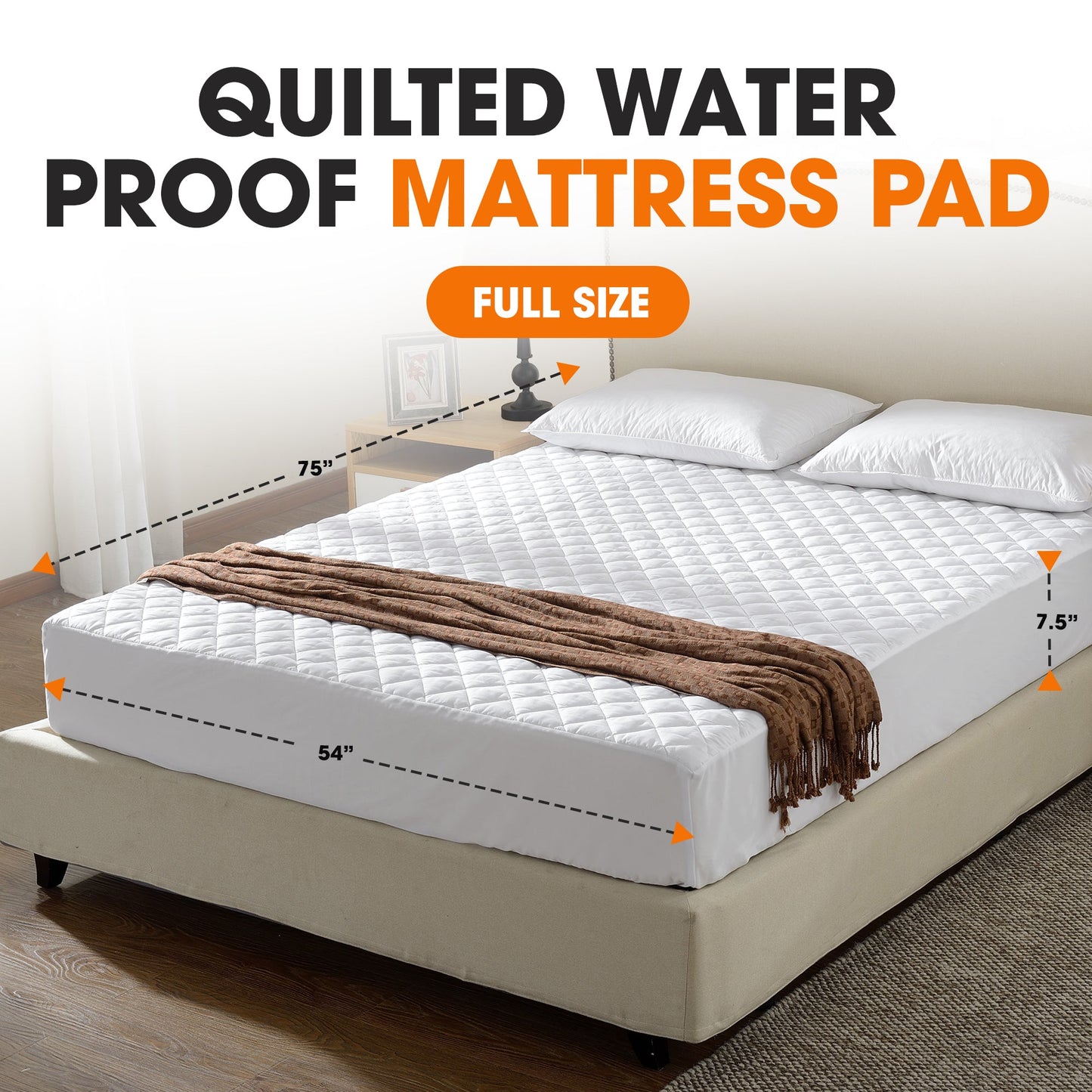 Cheer Collection 100% Waterproof Quilted Mattress Protector