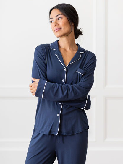 Women's Stretch-Knit Long Sleeve Bamboo Pajama Set TALL